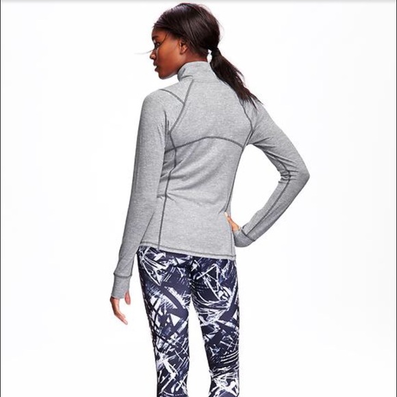 SOLD. navy skinny stripe zip up. - Picture 3 of 4