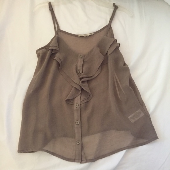 Brown Chiffon Type Shirt