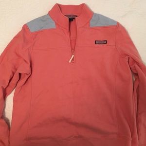 XL vineyard vines Shep Shirt -- salmon/blue