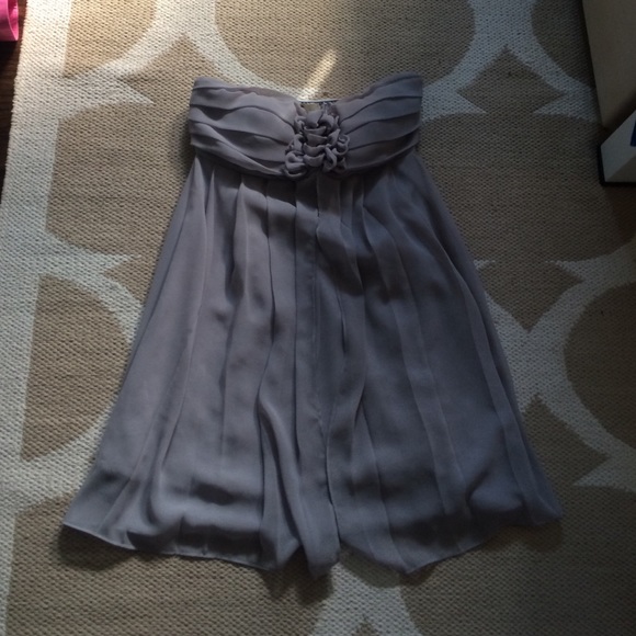 Silk Strapless Mini-Dress
