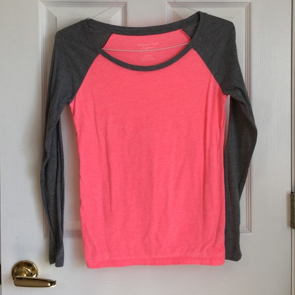 American Eagle Colorblock Tee - Pink