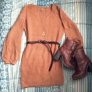 Copper/brown Sweater Dress 👗🌻💕🌦