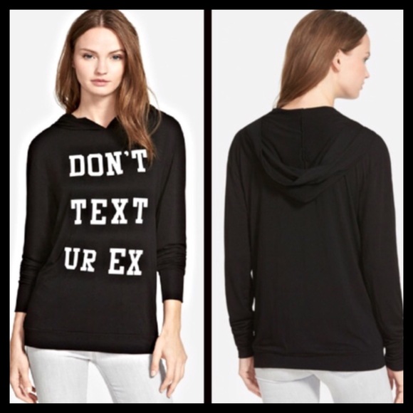 ❌SOLD❌WILDFOX Tunic Hoodie Don't Text UR Ex - Picture 3 of 6