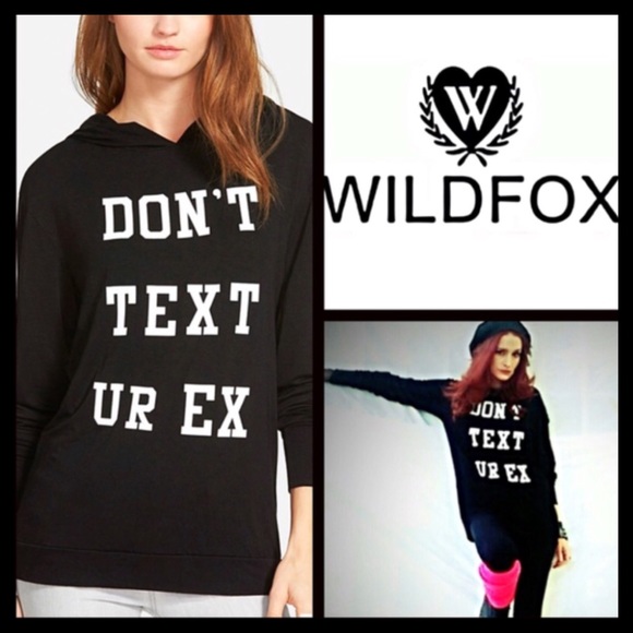 ❌SOLD❌WILDFOX Tunic Hoodie Don't Text UR Ex - Picture 4 of 6