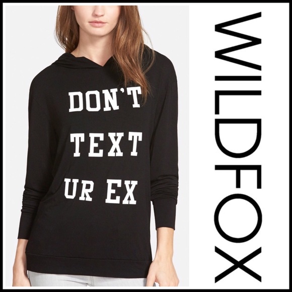 ❌SOLD❌WILDFOX Tunic Hoodie Don't Text UR Ex - Picture 6 of 6