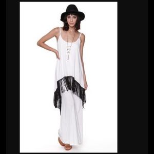 RVCA fringe trim maxi dress