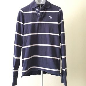 Men's Abercrombie Long Sleeve Rugby Polo