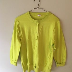 J crew 3/4 sleeve cotton cardigan