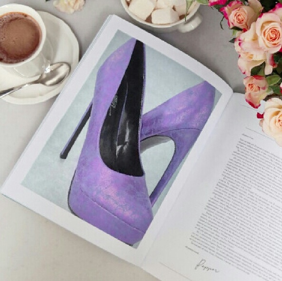 Purple NIB Platform Pumps