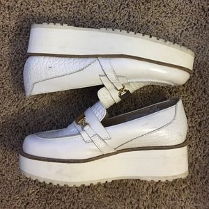 Spring Sale -> White platform oxfords!