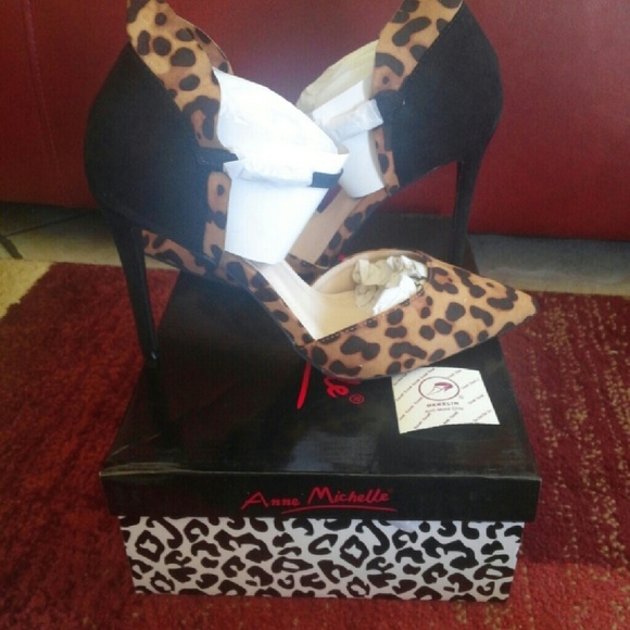 Leopard & Black Ruffle Heels