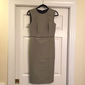 Ann Taylor Jacquard Piped Sheath Dress