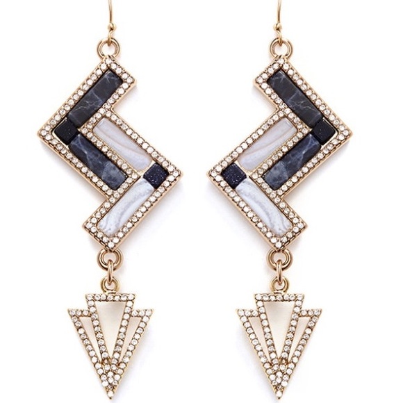 Lulu Frost 'Ravenna' gemstone inlay earrings
