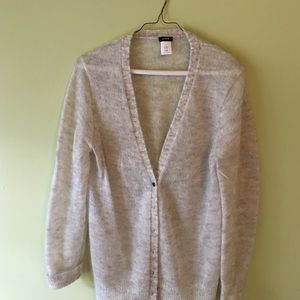 J crew mohair light grey sweater