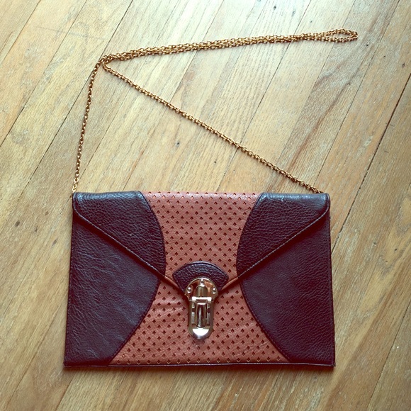 Black and camel purse