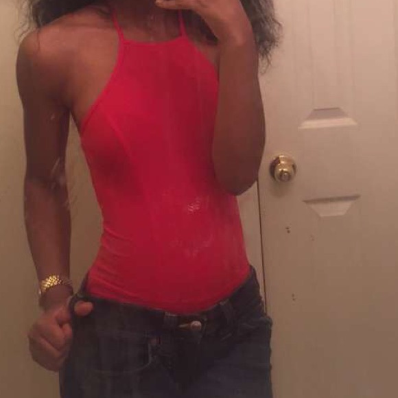 Red bodysuit