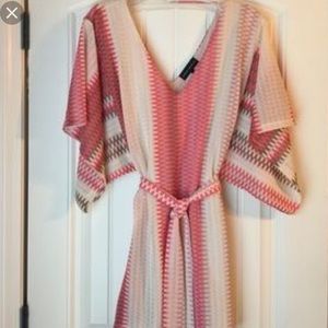 Karina Grimaldi mini dress pink tan small