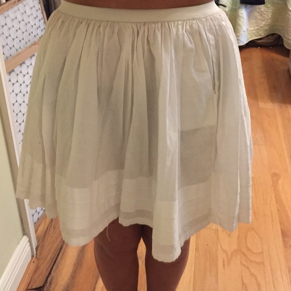 White Linen Skirt - Picture 2 of 2