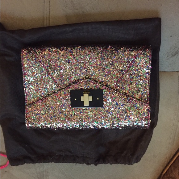Kate Spade glitter clutch