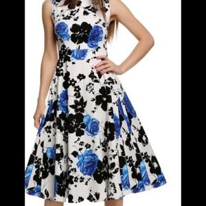 Vintage 1950's floral spring dress
