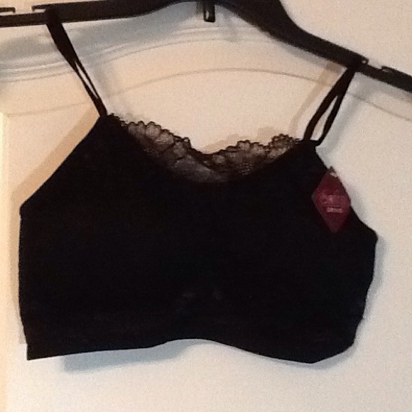 Black lace bralette