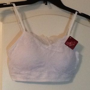 White lace bralette