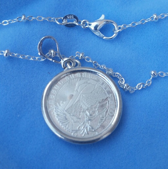 Coin silver necklace