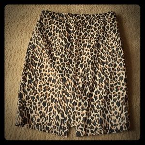 Leopard pencil skirt