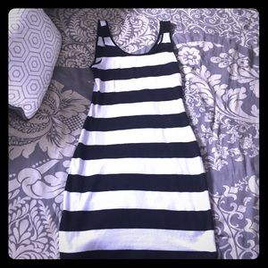 Charlotte Russe Black & White Striped Dress!