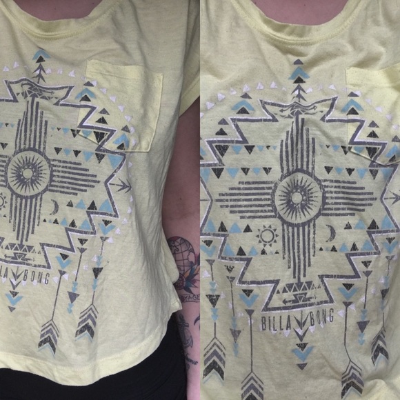 Billabong yellow Aztec Top from PacSun