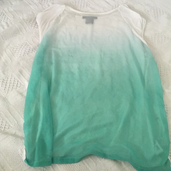 Sheer turquoise short sleeve