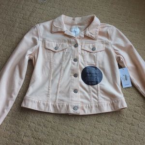 Pink denim knit jacket