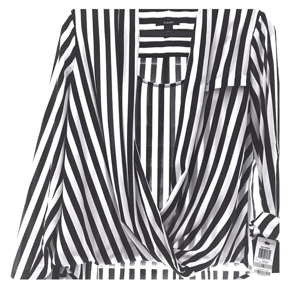 Striped shirt perfect for the office.