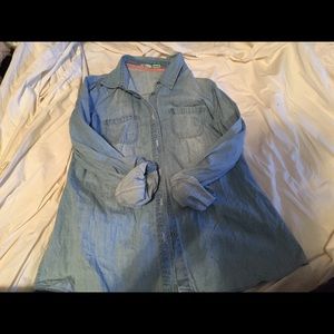 Light denim button-up