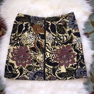 Topshop floral tapestry mini skirt