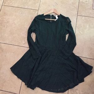 H&M Green Lace Pattern Dress