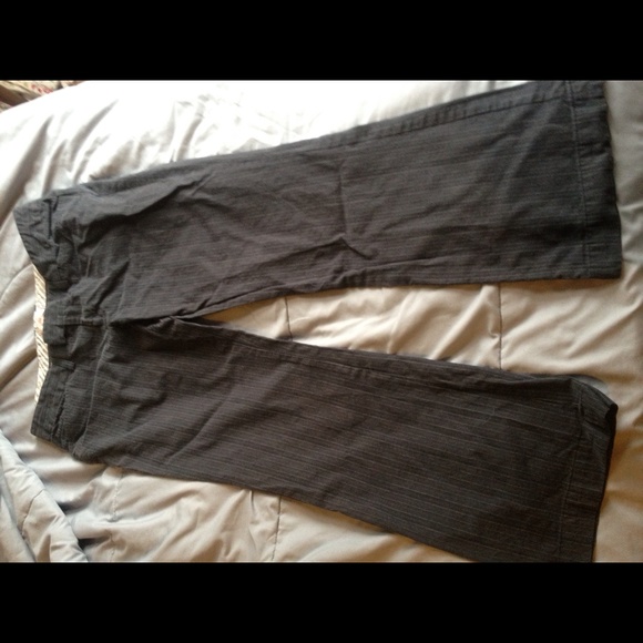 Grey pinstriped pants