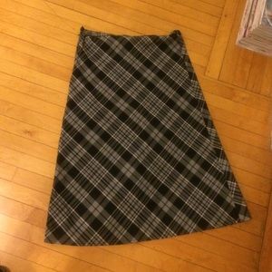 Long plaid skirt