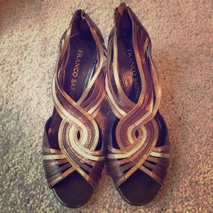 Franco Sarto Multi Strap Wedge- Like New