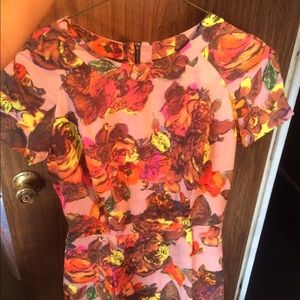 Floral back out  midi dress