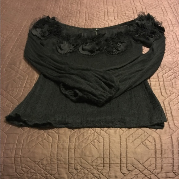 Black evening blouse