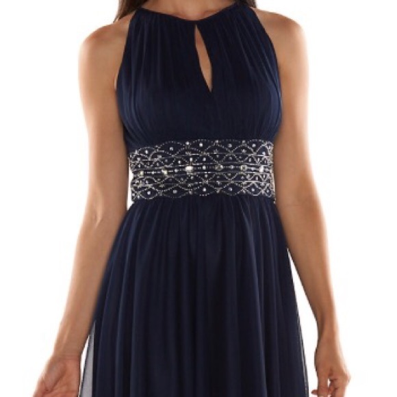 Prom short blue dress