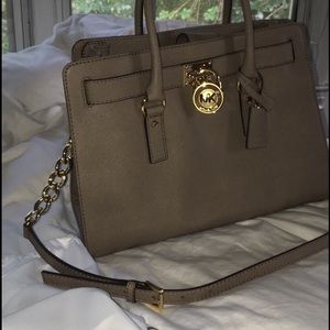 Large Hamilton Michael Kors Dark Dune Purse