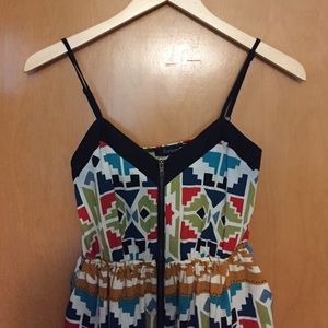 Forever 21 Zip Front Tribal Dress