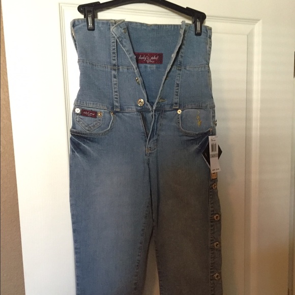 Baby Phat denim jumpsuit knee length style