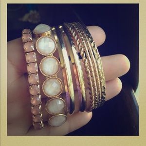 Gold/ rose bracelets