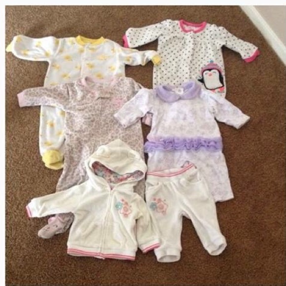 Baby girl pajamas bundle