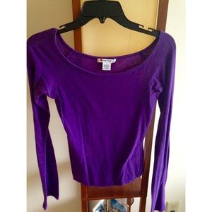 Medium purple long sleeve top