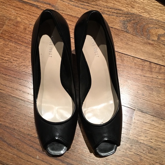 Nine West peep toe heel.