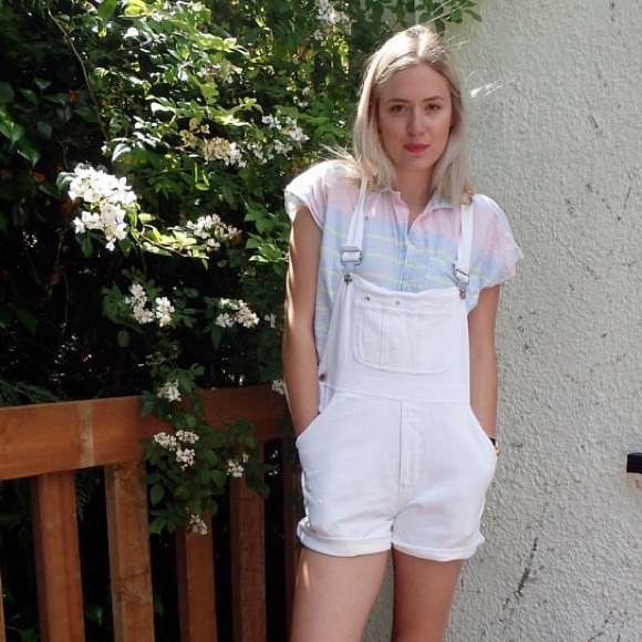 Vintage White Overalls